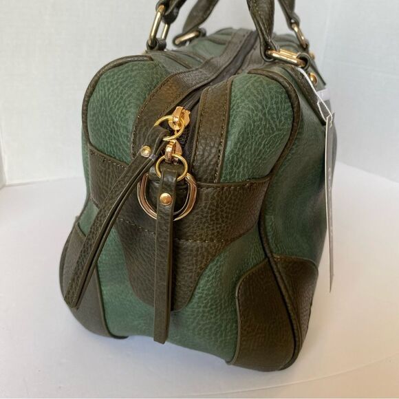 Pink Haley Green/Brown Satchel - Picture 3 of 10